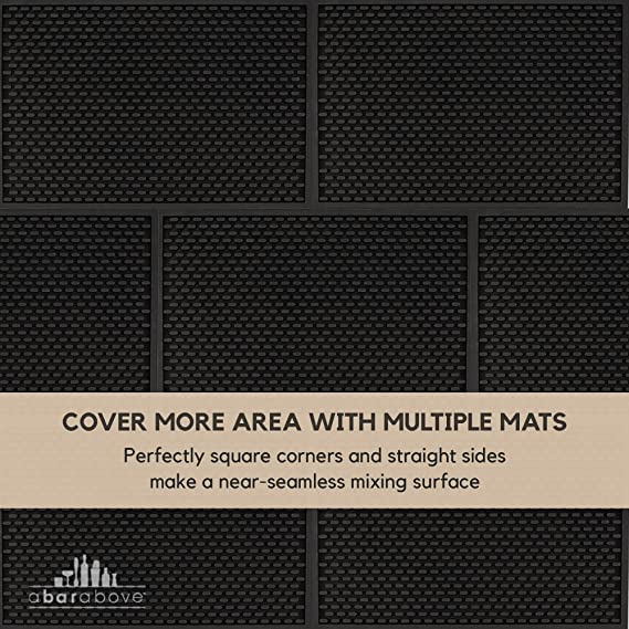 A Bar Above Heavy Duty Silicone Bar Mat Pack of 3 - Black, 12x18 Inches