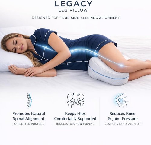 Contour Legacy Foam Support Pillow - Leg & Knee Relief for Side Sleepers | Soothing Comfort for Back, Hips, Joints