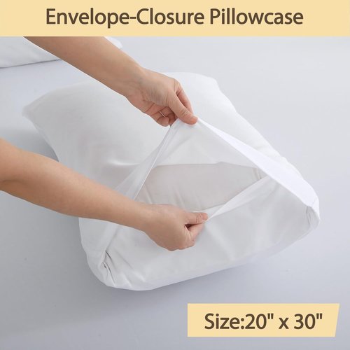 Air Mattress Sheet Set - Queen Size 6-Piece Deep Pocket Sheets for 16-24 Inch Air Beds | Easy Inflate Access, White