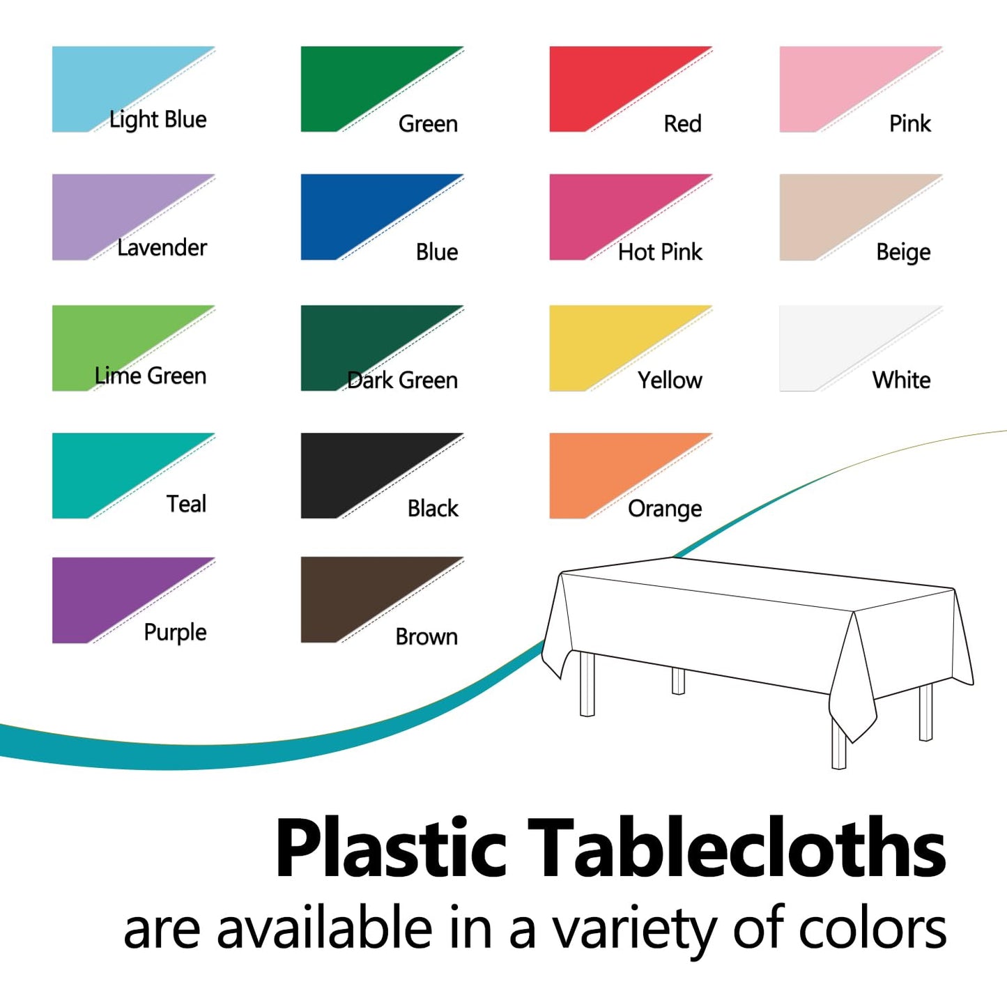 Kongdaoth Dark Green 8 Pack Plastic Tablecloth, Rectangle Tablecloths 54"x 108", Disposable Plastic Table Cover for Party Disposable Tablecloths