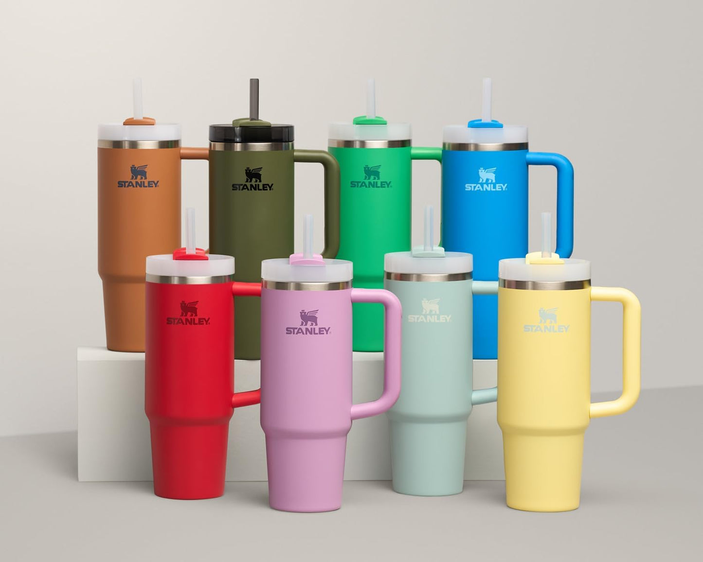 STANLEY Quencher H2.0 Tumbler - 30 oz Insulated Stainless Steel Cup with Handle & Straw | Azure Color