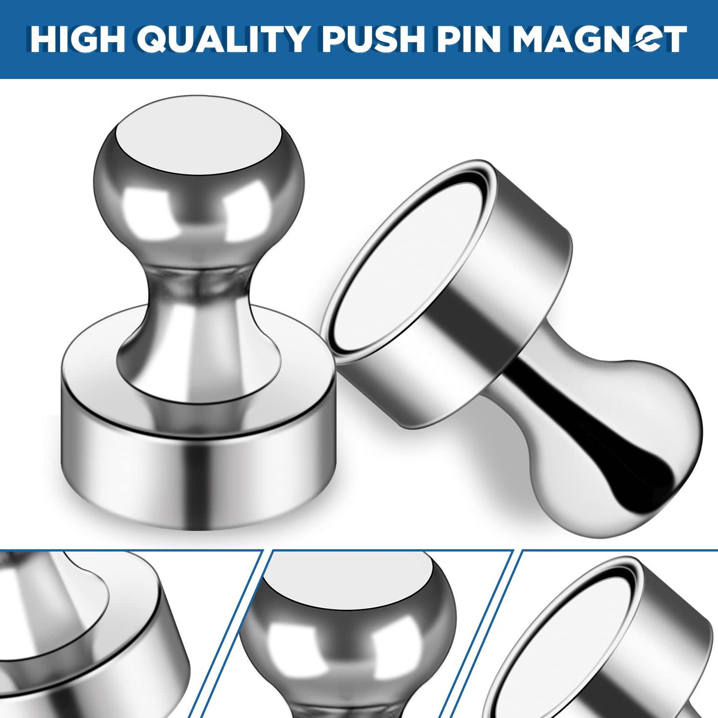 LOVIMAG Fridge Magnets 25Pcs Refrigerator Whiteboard Small Strong Magnet Classroom Kitchen Accessories Decorative Locker Set Decor Must Haves Office Calendar Refrigerador Magnetic Cute Crafts Silver