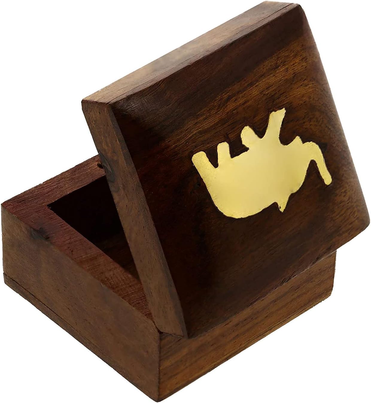 Hand-Carved Wooden Jewelry Box from India | Unique Artisan Keepsake Storage