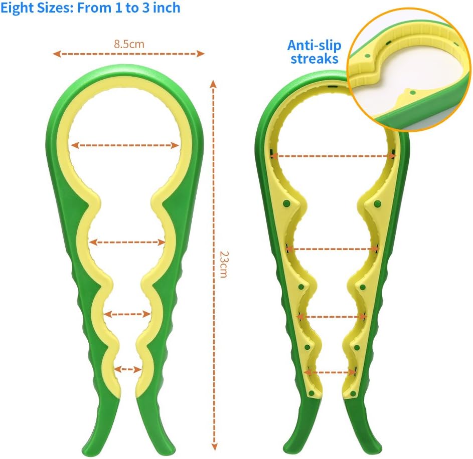 Otstar Jar Opener | Silicone Gripper for Easy Lid Removal - Perfect for Seniors & Arthritis (Green)