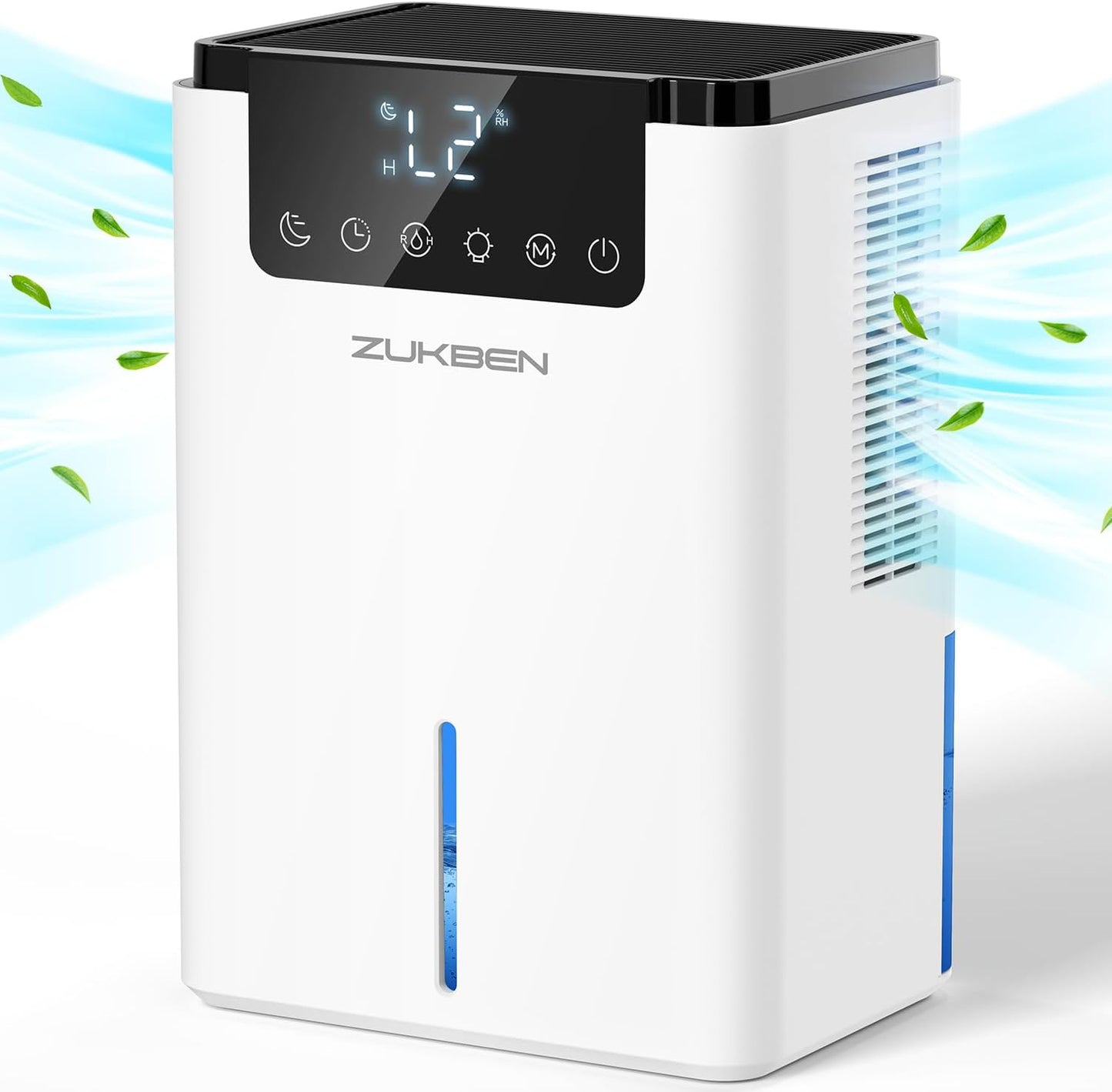 Skiennix Dehumidifier - 75 OZ Water Tank for Home | Quiet 500 sq.ft Unit with 12H Timer & LED Light
