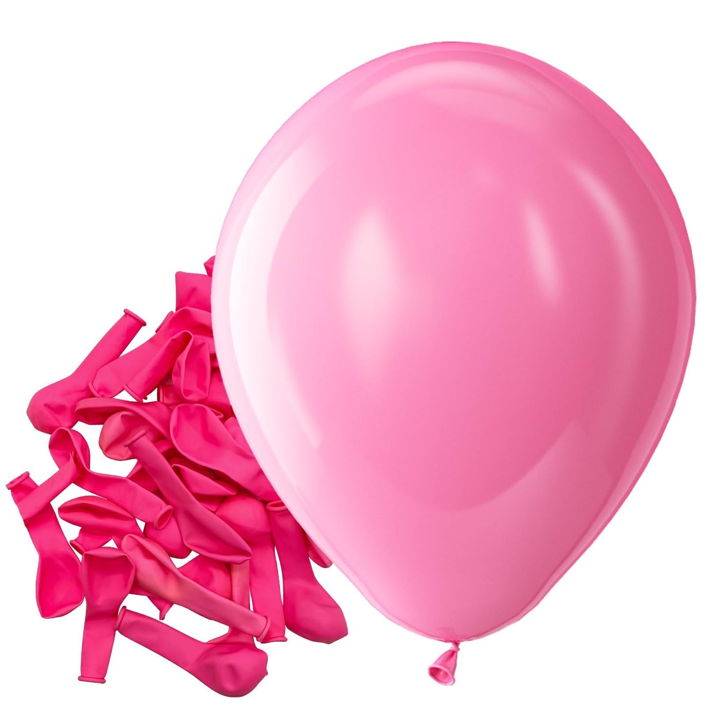 Bezente Pink Balloons Latex Party Balloons - 150 Pack 5 inch Matte Pink Helium Balloons for Birthday Wedding Anniversary Bridal Shower Gender Reveal Party Decorations