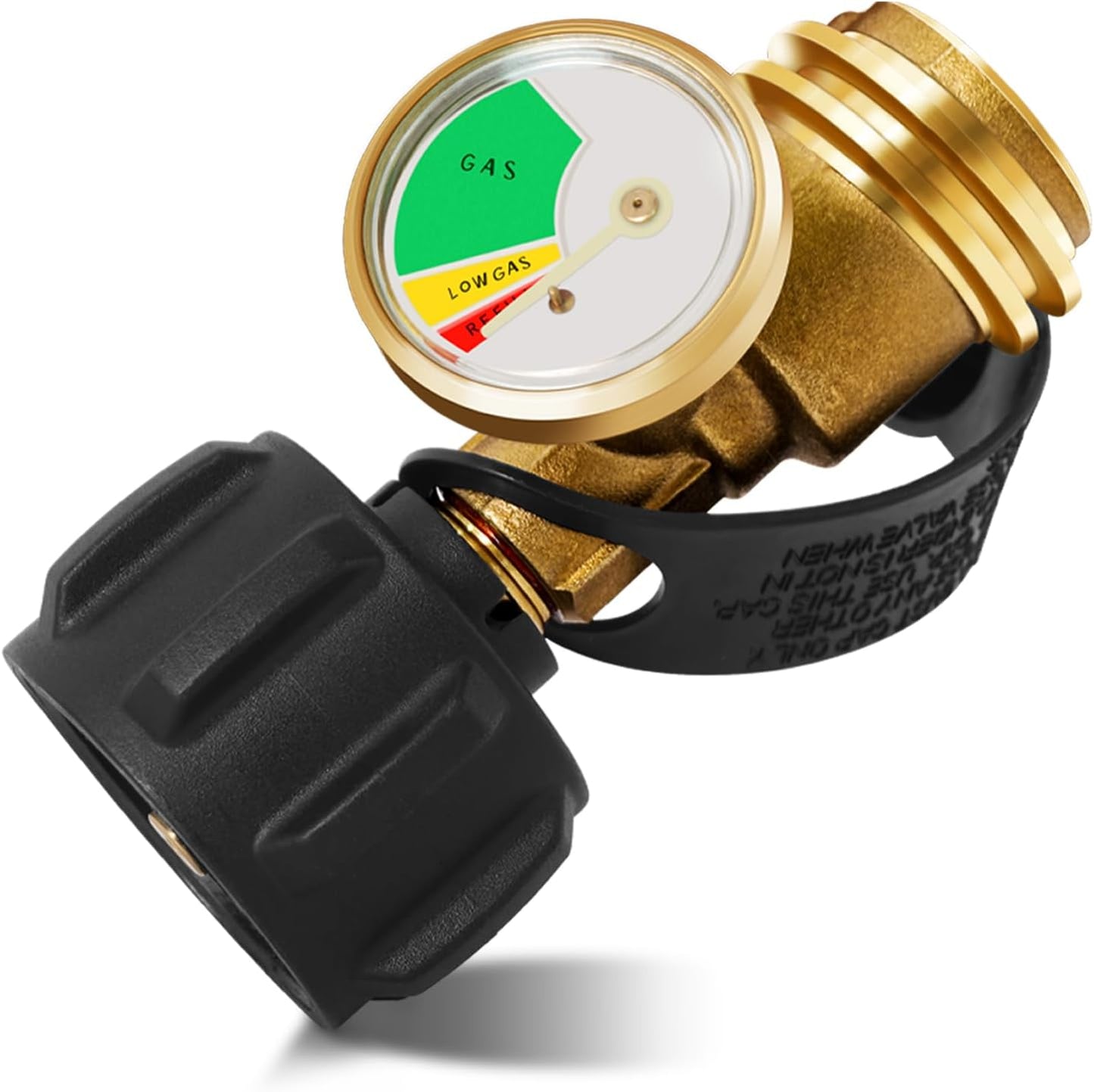 Propane Tank Gauge - Level Indicator & Gas Leak Detector for 5-40lb LP Tanks | Universal BBQ & RV Accessory