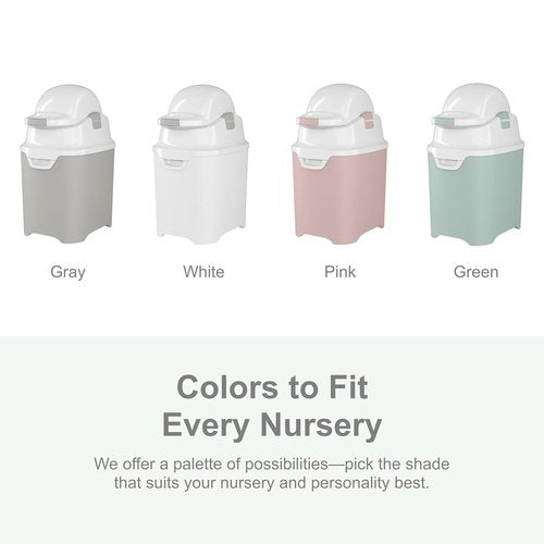Foundations Mini Diaper Pail - Airtight, Odorless Disposal for Up to 30 Newborn Diapers | Gray