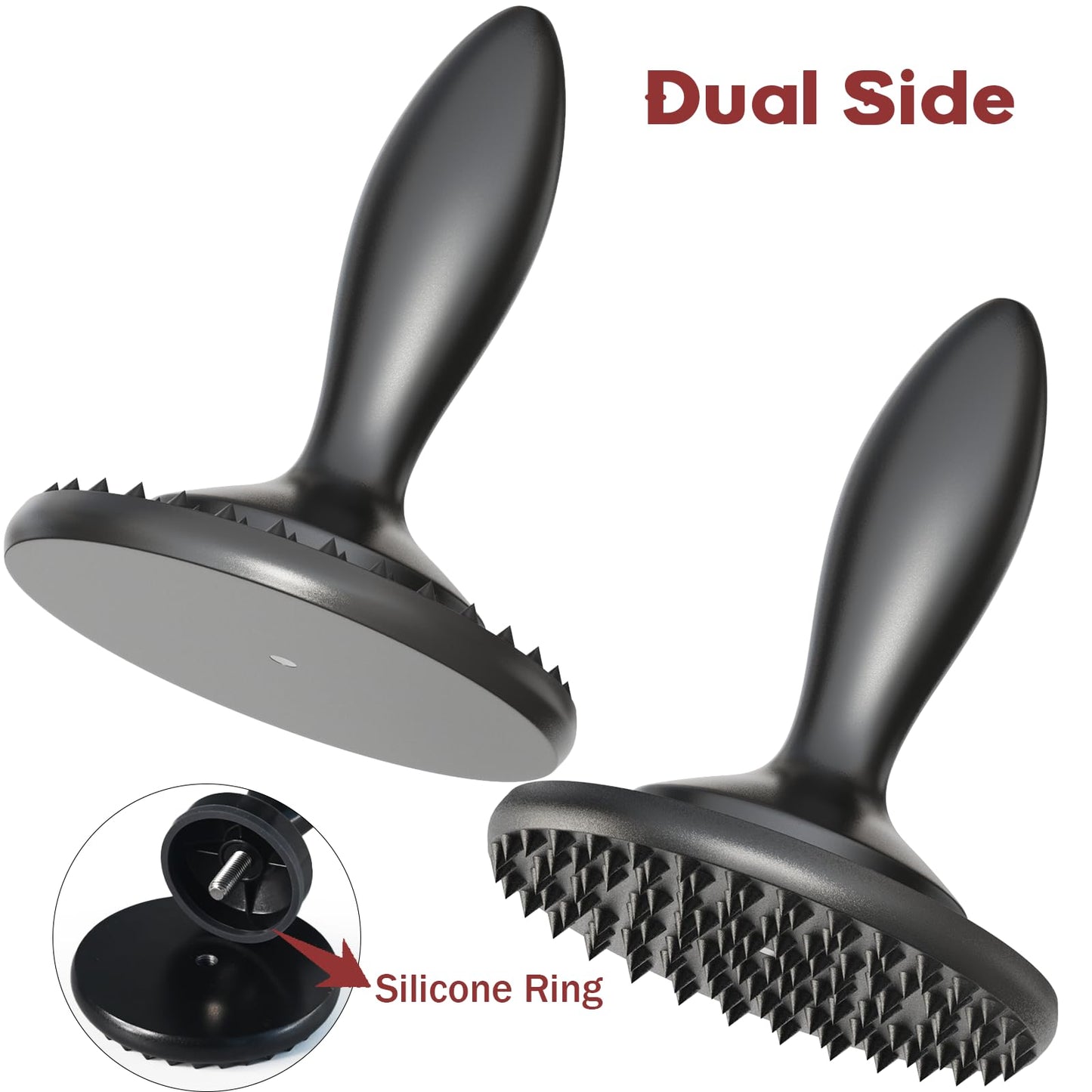 3 in 1 Meat Tenderizer Tool - Meat Mallet, Dual-Sided Kitchen Pounder for Tenderizing Steak, Chicken Cutlet