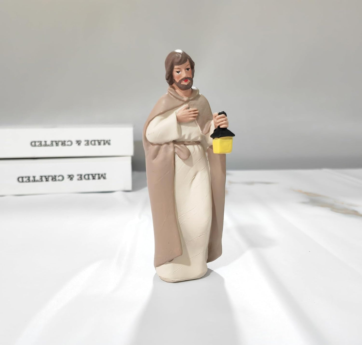 Miniature Holy Family Nativity Figurine - 2.56 Inch Tabletop Christmas Decoration