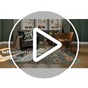 DCX 5x7 Sage Green Floral Washable Area Rug with Non-Slip Backing