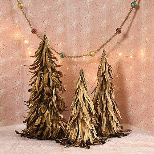 HomArt Gold Luster Feather Tree, 20 inch