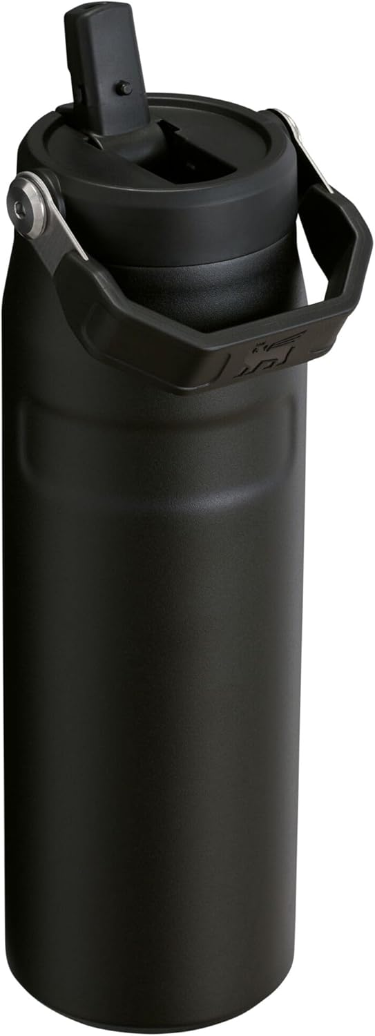 Stanley IceFlow 24 OZ Water Bottle - Insulated Stainless Steel | Lightweight, Leak-Resistant, BPA-Free | Black