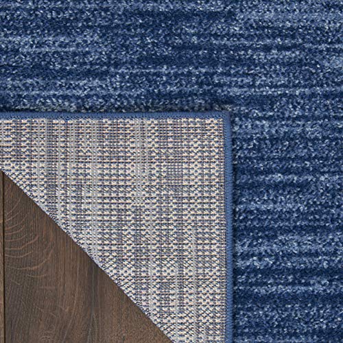 Nourison Indoor Outdoor Area Rug - Navy Blue, 4' x 6' Rectangular