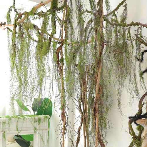 63 Inch Faux Willow Tree Branches Hanging Moss for Halloween & Decor