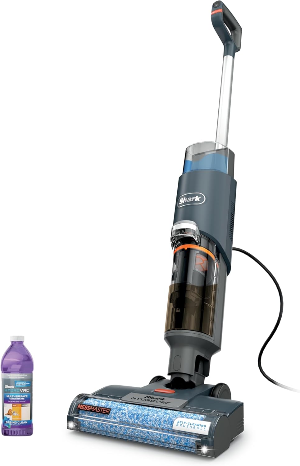 Shark HydroVac MessMaster Wet Dry Vacuum Cleaner - 3-in-1 Multi-Surface Mop with Self-Cleaning System, Navy