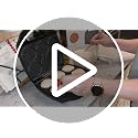 Mini Waffle Maker Graphite - Multi Mini Waffle Iron, 6 Waffles, Non-Stick