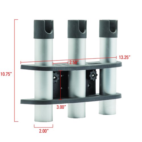 Extreme Max 3005.5604 3-Rod Holder for 90° Lund Sport Track Systems