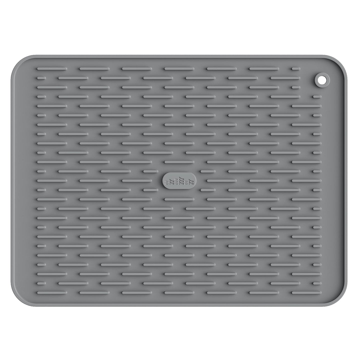 ME.FAN Silicone Dish Drying Mat for Kitchen Counter, Dish Drying Pad for Sink, Refrigerator or Drawer, Countertop Protection Pad M - 16''×12'' - Grey
