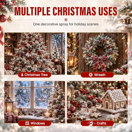 FEATRITY Fake Snow Spray Christmas Snowflake Effect 13.5 Fl Oz Pack of 3