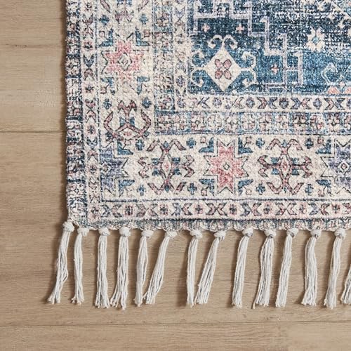 Jessica Simpson Chenille Peregrine Fringe Rug - Skid-Resistnat & Washable Runner Rug 2 Piece Set - 26" x 51"/26" x 66"