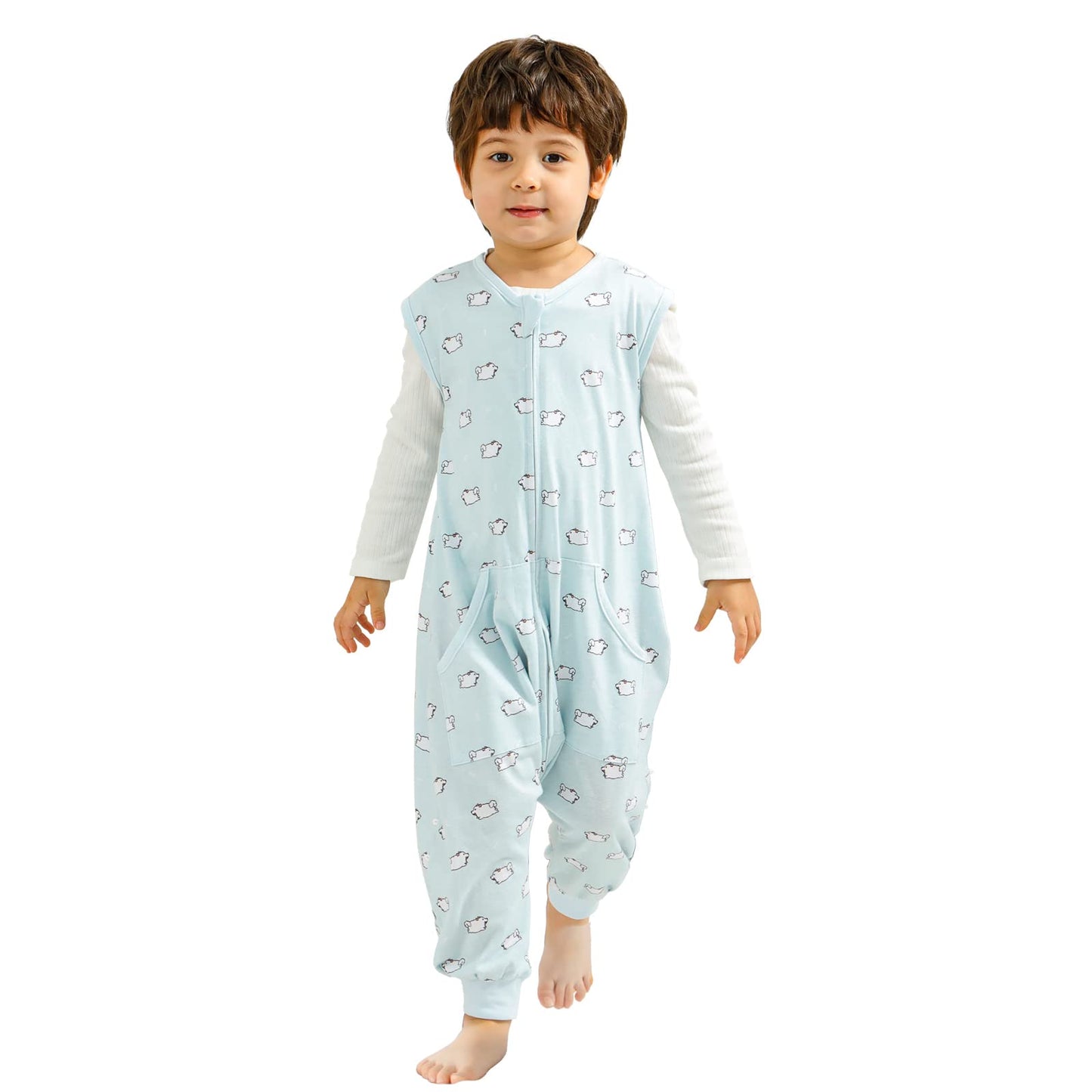 WONDAY Toddler Sleep Sack with Legs, Baby Sleeping Sack with Feet, 0.5TOG Thick Wearable Blanket 5t-7t