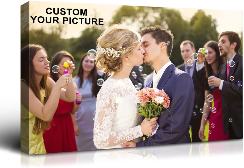 Wewejia Custom Canvas Prints - Personalized Photo Art for Weddings & Family | 36x24 Inch Easy to Hang