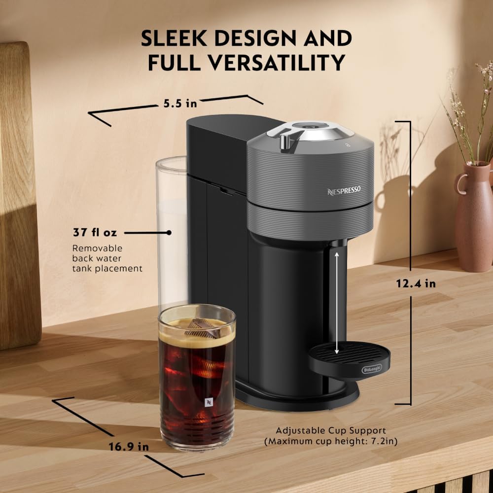 Nespresso Vertuo Next Coffee & Espresso Maker - 1260 Watts - Dark Gray Finish