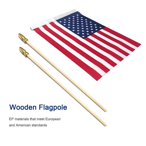 50 Pcs Small American Flags on stick,Memorial Day 4th of July Decorations Outdoor,American Flag 4''x6'',Mini USA Flags for outside,Fourth of July Decor,Patriot's Day Veterans Day Patriotic Decorations