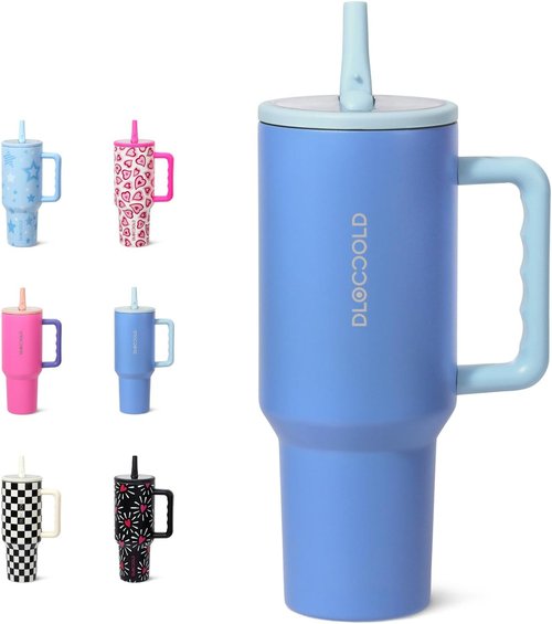 DLOCCOLD 40 oz Insulated Tumbler - Leak Resistant, Car Cup Holder Friendly, Modern Stainless Steel