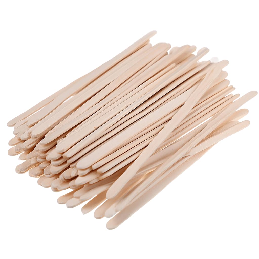 LesNice 5.5 Inch Wooden Coffee Stir Sticks, 200 Count Premium Natural Birch Wood Stirrers for Coffee Bar Accessories, Disposable Beverage Stirrers for Hot/Cold Drinks, Eco-Friendly & Splinter-Free