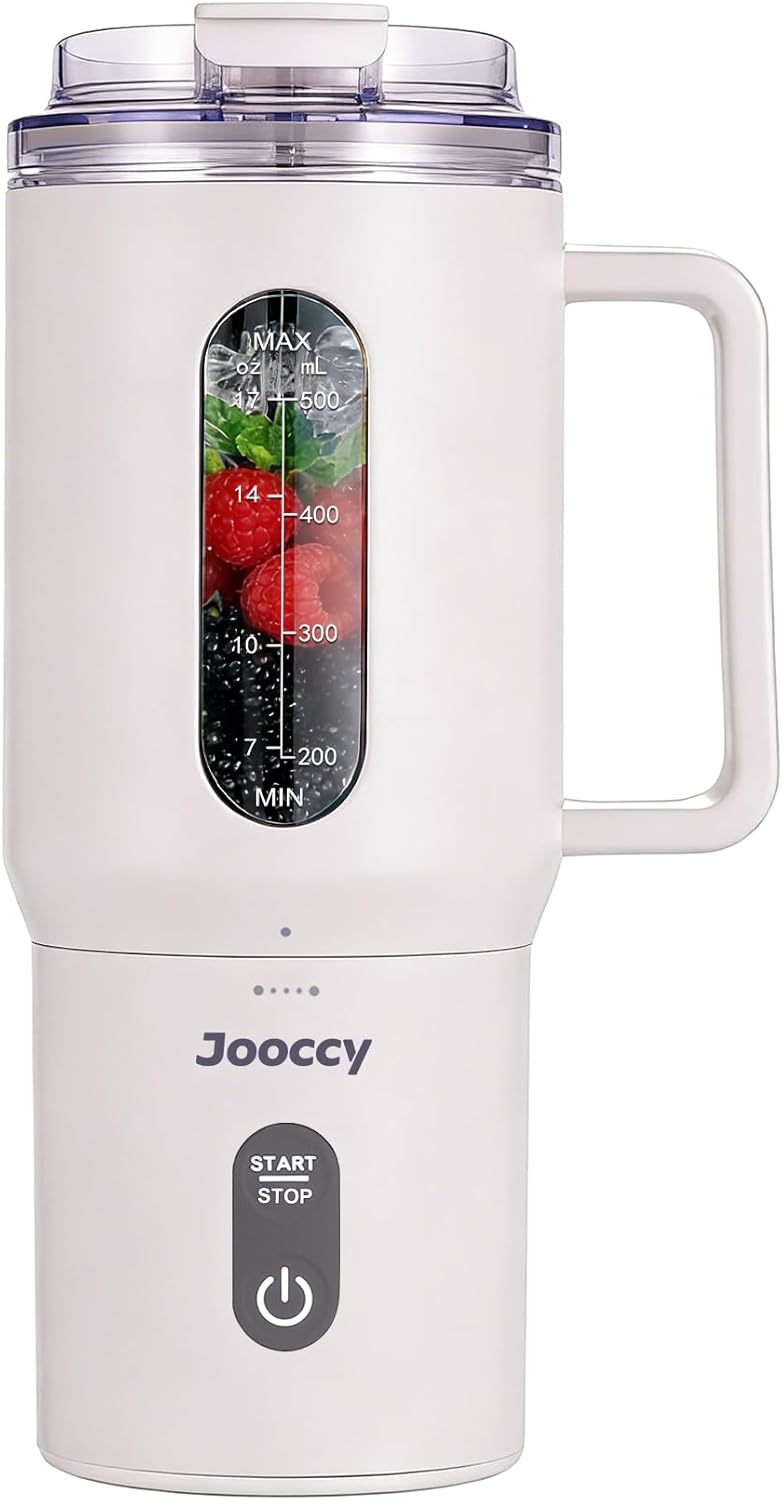 Skiennix 18oz Portable Blender - Cordless Travel Smoothie Maker with Ice Crushing Blades