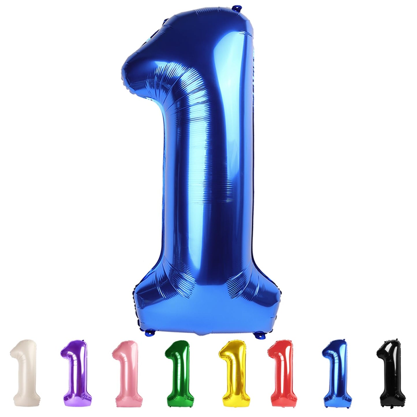 Number Balloons 40 Inch Dark Blue 1, Big One Balloons for 1st Birthday For Girl Boy 11 21 31 Balloons for Wedding, Celebration Party, Graduations