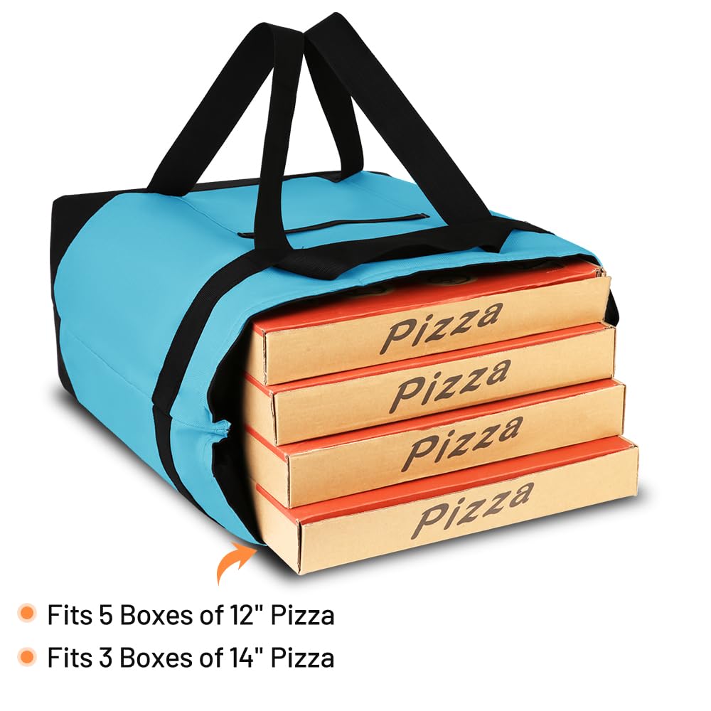 CIVJET 2Pk Insulated Reusable Tote Bag for Grocery Shopping for Women, Pizza/Food Delivery Bag to Keep Food Cold/Hot for Professional Catering, Cooler bags for Travel/Beach/Picnic, Red