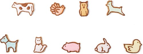 Fox Run Mini Animal Cookie Cutters - Metallic, Perfect for Fun Baking | 0.75 x 1.5 x 1 Inches