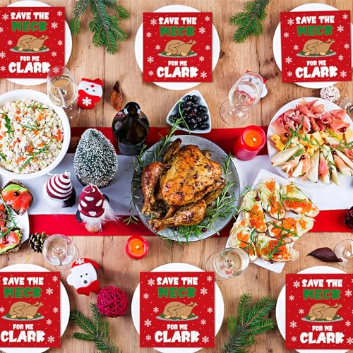 Christmas Vacation Clark Save The Neck For Me Cocktail Napkins 50 Pack - Holiday Party Decor