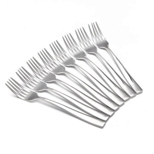 8-Piece Dinner Forks Set, Food Grade Stainless Steel Silverware Fork, Flatware Forks Use for Home, Kitchen, Restaurant, Dishwasher safe - 8.1 Inches