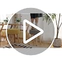 Beige 13-Inch Handmade Cotton Knitted Boho Ottoman with Wooden Legs