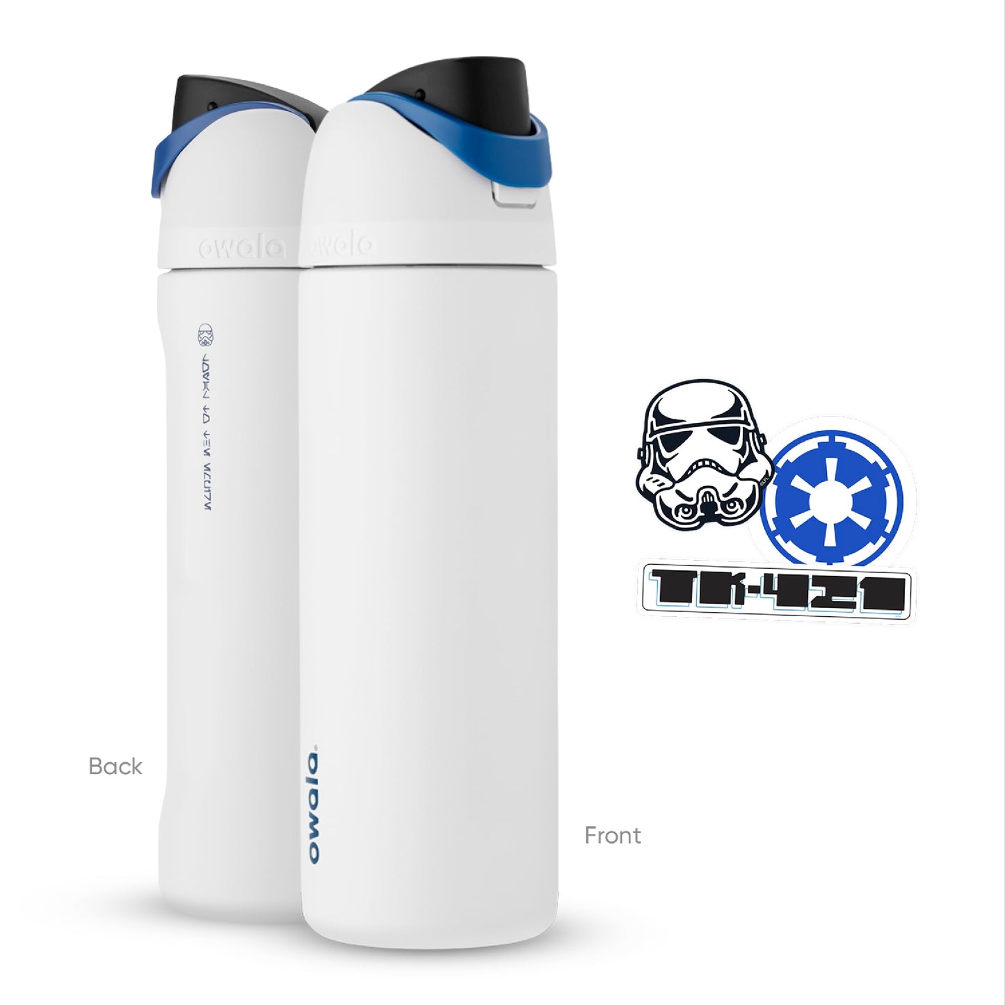 Owala Star Wars FreeSip Insulated Stainless Steel Water Bottle with Straw for Sports and Travel, BPA-Free, 24-Ounce, Stormtrooper