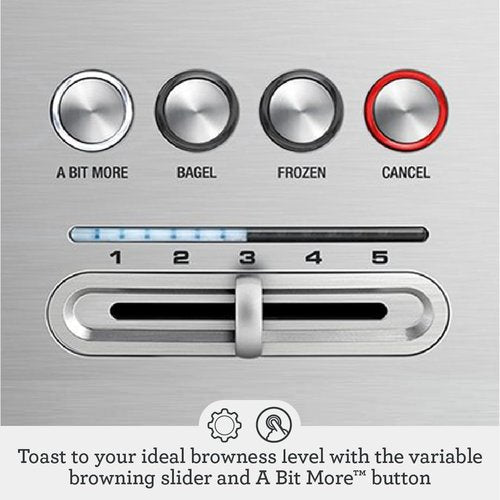 Breville BTA730XL 4-Slice Toaster - Bit More Functionality in Brushed Stainless Steel