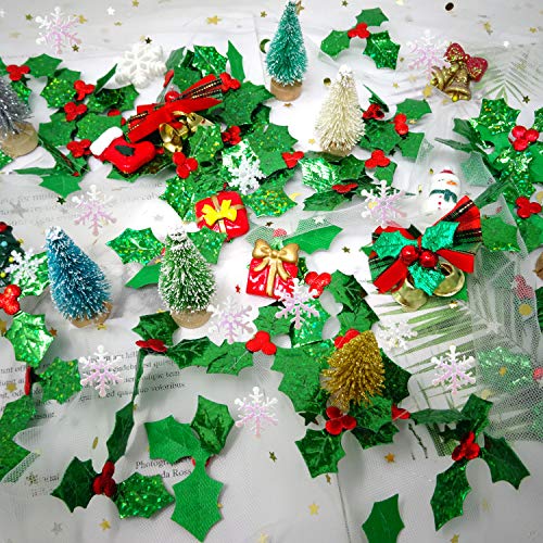 Honbay 800Pcs White Snowflakes Confetti for Christmas Party Wedding Decor (3 Sizes)