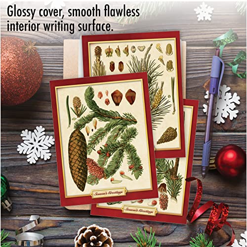 Best Card Co 10 Merry Christmas Boxed Cards Pinecone Pining for Christmas