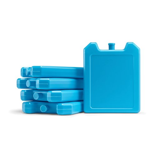 Cool Coolers by Fit + Fresh, 5 Pack Days of the Week Ice Blocks, Compact & Reusable Ice Packs for Lunch Boxes & Coolers, Blue