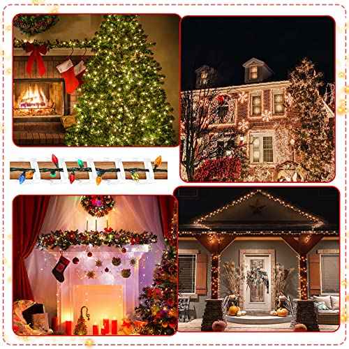 Yotako 50Pcs Christmas Light Clips 1 5/8" Fascia Clips Christmas Light Hanger Hooks Deck Light Clips for Christmas Decoration Deck Roof Gutter Fence Eave