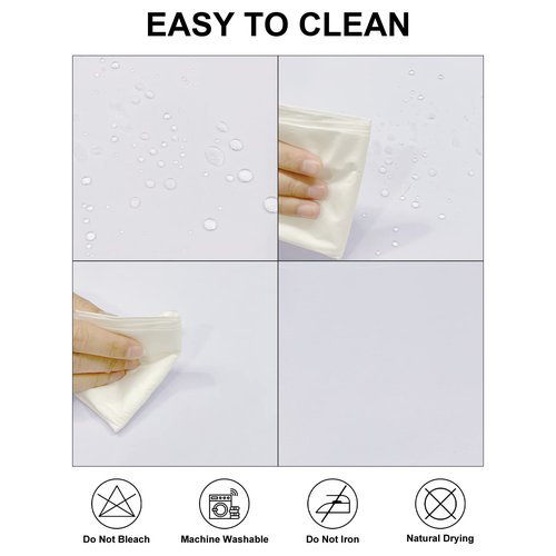 Fokitut 2 Pack Waterproof Square Tablecloth, 52x52 Inch, Stain Resistant and Wrinkle Polyester Table Cloth, Fabric Table Cover for Kitchen Dining, Wedding, Party, Holiday Dinner-White