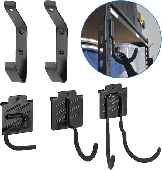 Ultrawall 5 Pack Shelving Hooks - Versatile Organization for Clothes, Hats, Tools & More