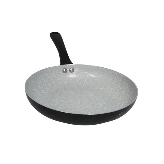IMUSA Premier Ceramic Nonstick Frying Pan 9.5 in Aluminum Skillet with Cool Touch Handle Gray Speckled Coating Matte Black PTFE-Free Dishwasher Safe for Healthy Cooking