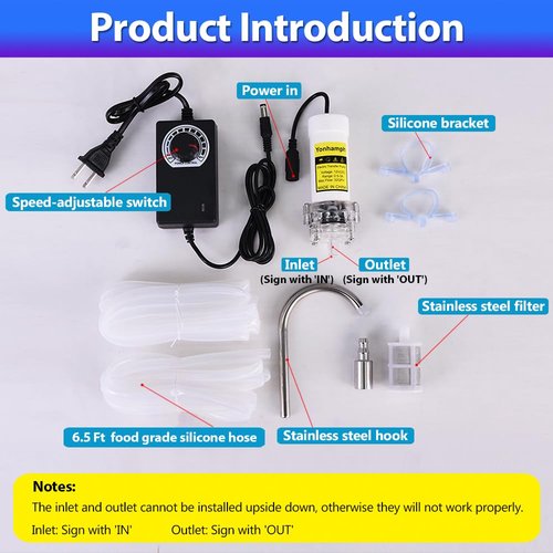Food Grade Electric Water Transfer Pump 100-240V With Speed Adjustable for Ice Maker,Coffee Machine and Water Cooling,Auto Siphon Self Priming Pump for Bottling Home brew Wine,Beer and Kombucha,2L/Min