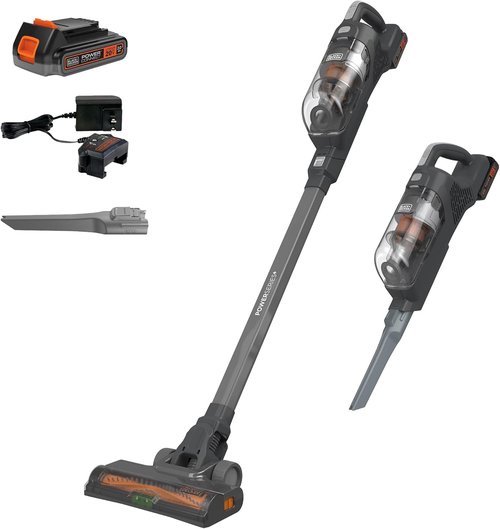 BLACK+DECKER POWERSERIES 20V MAX Cordless Stick Vacuum - Lightweight, Bagless, LED Lights, Ideal for Hardwood & Carpet