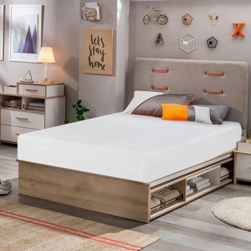FDW 8-Inch Twin Mattress - Medium Firm Gel Memory Foam | CertiPUR-US Certified | Pressure Relief & Cooling Cover